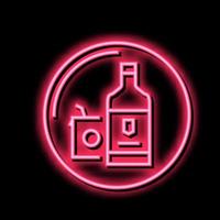 household chemicals department store neon glow icon illustration vector