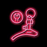 switch front adjustment and replacement neon glow icon illustration vector