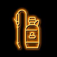 garden sprayer pressure water irrigation neon glow icon illustra vector