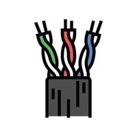 lan cable cable color icono vector ilustración