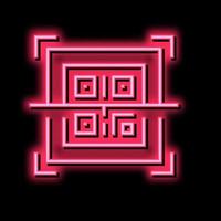 scanning qr code neon glow icon illustration vector