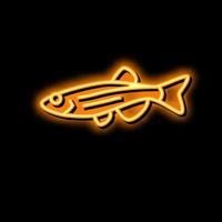 danios fish neon glow icon illustration vector