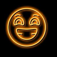 smile emoji neon glow icon illustration vector