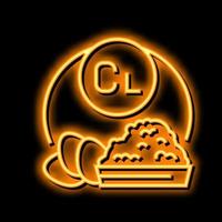 cl vitamin neon glow icon illustration vector