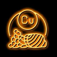 cu healthy vitamin neon glow icon illustration vector