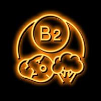 b2 vitamin neon glow icon illustration vector