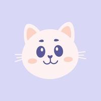 Cute smiling cat vector illustration