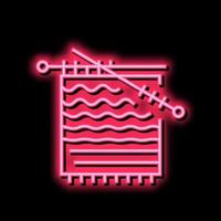 knitting hobby neon glow icon illustration vector