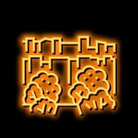 city park neon glow icon illustration vector