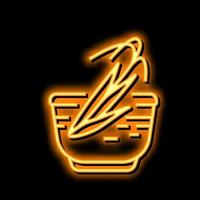 bran oil rice neon glow icon illustration vector