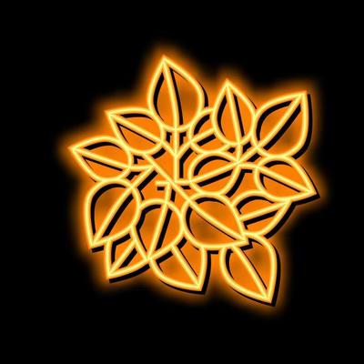 poison ivy neon glow icon illustration