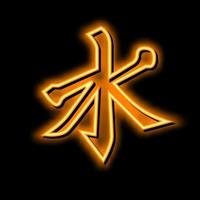 confucionismo religión neón resplandor icono ilustración vector
