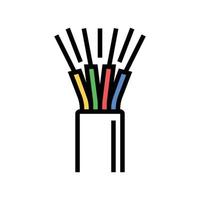 phone wire cable color icon vector illustration