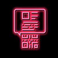 qr code for find product neon glow icon illustration vector