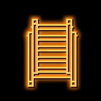 ladder equipment neon glow icon illustration vector