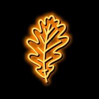 oak tree leaf neon glow icon illustration vector