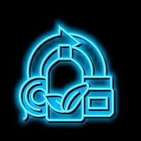 eco plastic neon glow icon illustration vector