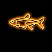 tetras aquarium fish neon glow icon illustration vector