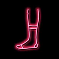 textile sock neon glow icon illustration vector