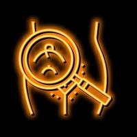 pubic hair neon glow icon illustration vector