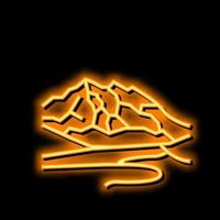 mckinley mount neon glow icon illustration vector
