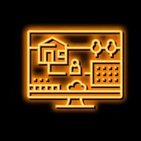 simulation video game neon glow icon illustration vector