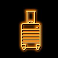 travel bag neon glow icon illustration vector