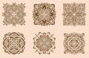 mandala pattern line design vector