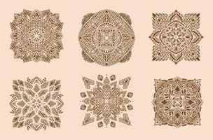 henna mandala pattern design vector