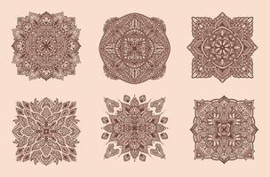 colección de ornamental lujo mandala patrones vector