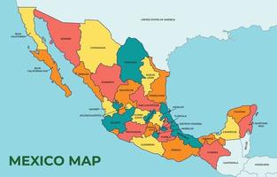 Map of Mexico vector