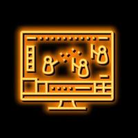 mmo video game neon glow icon illustration vector