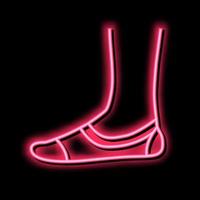 invisible sock neon glow icon illustration vector