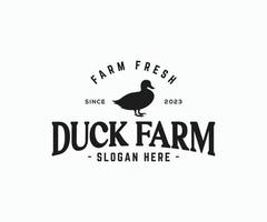 Duck logo. Duck farm logo vector design template