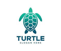 ilustración de logotipo de vector de estilo colorido degradado de tortuga