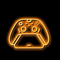 controller stand neon glow icon illustration vector