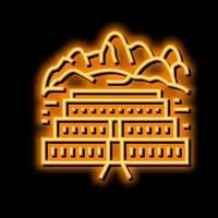 valley of kings neon glow icon illustration vector