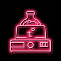 chemical lab heating equipment neon glow icon illustration vector