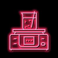 chemical test equipment neon glow icon illustration vector