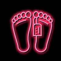 dead human in morgue neon glow icon illustration vector