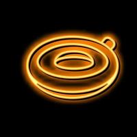 inflatable ring neon glow icon illustration vector