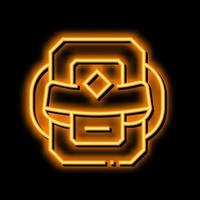 video game level award neon glow icon illustration vector