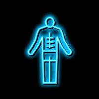 tanned man neon glow icon illustration vector