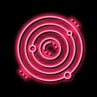 atom core neon glow icon illustration vector