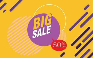 Flash sale discount banner template promotion vector