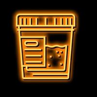 urine drug test neon glow icon illustration vector