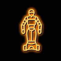 artificial robot neon glow icon illustration vector