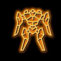future robot neon glow icon illustration vector