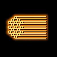 spaghetti pasta neon glow icon illustration vector