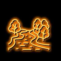 river nature neon glow icon illustration vector